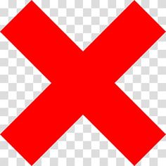 a red x symbol on a transparent background png clipart rh pinterest com