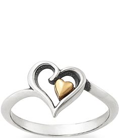 From James Avery&#x2C; this ring features:A mother holds her children in her heart forever&#x2C; and the iconic Joy of My Heart Ring from James Avery&#x2C; crafted in sterling silver and 14K gold&#x2C; is now available in a delicate size. Create a matching mother-and-daughter set by pairing it with the original Joy of My Heart Ring.Sterling silver and 14K goldAvailable in whole and half sizes 4-10approx. 0.375" wideMade in the USA& Sliver Ring, Half Heart, Gold Heart Ring, Sterling Silver Jewelry Rings, James Avery, Gold Heart, Ring Sterling Silver, Dillard's, Heart Of Gold