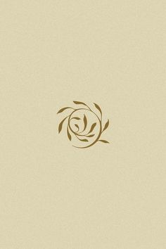 the logo for a flower shop is shown in brown and beige colors, with leaves on it