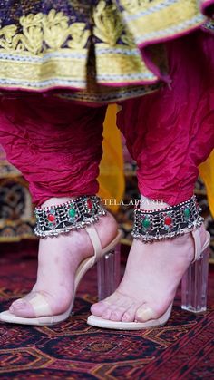 Afghan Jewellery Authentic Traditional Handmade Anklets  Get in contact with us if there is any queries regarding the item. Check out my page for other items. Help my small business and promote Afghan culture by placing an order with us. We have different kinds and types of Afghan Vintage Jewelleries! Your feedback is much appreciated. Please let us know the item arrived safely! Traditional Metal Anklets As Gift, Traditional Metal Anklets For Gift, Bohemian Wedding Anklets With Latkans, Traditional Silver Anklets For Wedding, Traditional Wedding Anklets In Silver, Festival Metal Anklets With Tilla Detail, Traditional Navratri Festival Bracelets, Bohemian Wedding Anklets For Festive Occasions, Bohemian Wedding Anklets For Festive Season