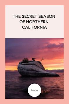 the secret season of northern california is shown in this pink and white book with an image of