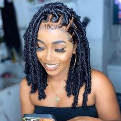 Butterfly Locs Crochet Braid Hair Black Women Synthetic Braiding Hair Extensions | eBay Dread Wig, Soft Dreads, Butterfly Locs, Faux Locs Hairstyles, Box Braids Hairstyles For Black Women, Hair Twist Styles, Crochet Braids Hairstyles, Braided Wig, Braid In Hair Extensions