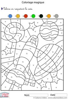 a coloring page for children with an image of a candy cane and stars on it