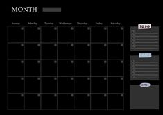 Free 2024 Monthly Planner Goodnotes Template, Dark Mode Monthly Planner Page, Undated, Printable ... ramadandigitalplanner #goodnotesplannerfree Planner Monthly Layout, Free Planner Templates, Goodnotes Template, Undated Monthly Planner, Free Calendar Template, Physical Planner, Mom Planner