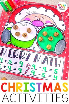 this christmas math craft is perfect for kids to practice addition skills