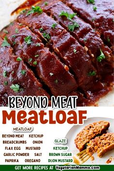 This vegan meatloaf is made with plant-based proteins and tons of spices. Top it with a ketchup and Dijon glaze for a quick weeknight meal! Beyond Meat Meatloaf Recipes, Beyond Meatloaf, Beyond Beef Meatloaf, Impossible Burger Meatloaf, Beyond Meat Meatloaf, Vegan Impossible Meat Recipes, Tvp Meatloaf, Impossible Meatloaf, Beyond Meat Recipes