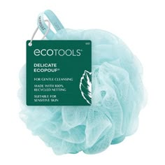 EcoTools Delicate EcoPouf Loofah - Glacial Blue Basic Hygiene, Shower Loofah, Cute Bathroom, Self Tanner, Shower Routine, Italy Trip, Body Cleanser, Hair Claws, Christmas Mom