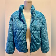 Nwt American Outdoorsman Women Soft Faux Fur Bomber Teal Size M. Shoulder To Waist: 20in, Sleeve Shoulder To Cuff 23in, Pit To Pit 23in. Super Soft, Cozy And Cool. Elastic Cuff And Waist. Cozy Blue Outerwear For Winter, Cozy Blue Winter Outerwear, Blue Winter Outerwear For Cold Weather, Cozy Blue Outerwear For Fall, Cozy Blue Outerwear For Cold Weather, Blue Fitted Warm Outerwear, Fitted Cozy Blue Outerwear, Fitted Blue Cozy Outerwear, Cozy Blue Outerwear For Spring