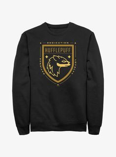 50% Cotton  50% PolyesterWash cold; dry lowImportedListed in men's sizes Hufflepuff Sweater, Hufflepuff Outfit, Hufflepuff House, Harry Potter Hufflepuff, Tall Hoodies, Plus Size Fits, Percy Jackson Art, Socks And Tights, Sweaters And Jeans