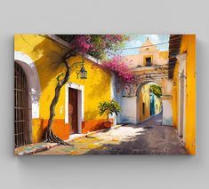 To see other related Mexican art that you may be interested in. Click here: https://www.etsy.com/shop/AntarmadaOfficial/?section_id=41795335 Mexican Street of Izamal Painting, Vibrant Artwork for Home Decor, Colorful Wall Art for Living Room, Ethnic Art Prints, Mexican Art 🎨 Elevate Your Space with Stunning Canvas and Framed Prints ⭐ Why Choose Our Prints? ✅ Ready to Hang   All canvases, both framed and stretched, are wrapped and ready to hang right out of the box. ✅ Wide Selection of Frames Mexican Street Art Murals, Mexican Framed Wall Art, Mexican Street Vendors Art, Mexican Gallery Wall Folk Art, Mecican Wall Art, Home Decor Colorful, Mexican Wall Art, Wall Art For Living Room, Mexican Street