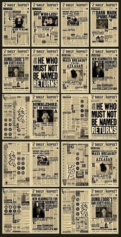 an old newspaper advertisement with the names of many famous newspapers in black and white colors