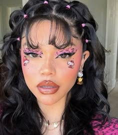 Hair inspo | 90s hair inspo | y2k hair inspo | 90s aesthetic | 90s fashion | Y2K aesthetic | y2k fashion | early 2000s | vintage | 90s | 2000s Kitty Hairstyle, Y2k Party, Hairstyle Inspo, Baddie Hairstyles, Hello Kitty And Friends, Hair Inspo Color