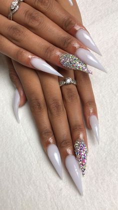 White Nut Nails Nails Design Ideas Nut White Nails, Summer Ombre Nails, Summer Nails Colors Designs, Sweet Nails, Long Stiletto Nails, Nagellack Trends, Milky Nails, Stiletto Nail Art, Stiletto Nails Designs