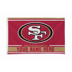 a san francisco sports team banner with the name and number on it