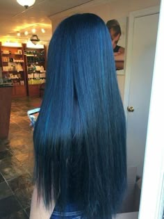 Blue Black Hair Extensions, Tinted Blue Hair, Subtle Blue Hair Brunette, Blue Black Long Hair, Blue Hair On Brown Skin, Bluish Black Hair, Deep Blue Hair Color, Indigo Blue Hair