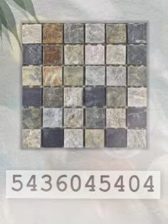 an image of a tile wall that has been made out of different types of tiles