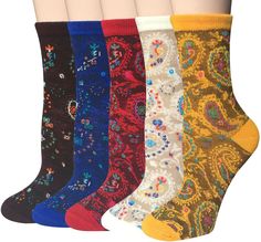 PRICES MAY VARY. Comfortable and stretchy : Our cute fun socks for women are made of 80% cotton, 15% acrylic, 5% spandex. The cute socks for women are soft and gentle care for skin, the colorful socks for women let you feel comfortable all the day. Suitable size : Our Nordic novelty socks for women funny are about 23 to 25cm, suitable for women US shoe sizes 6-11. The cotton funny socks women are elastic make the crazy socks for women suitable for your feet. Vintage style of the funny socks maki Funny Socks Women, Princess Design, Vintage Socks, Ankle Sock, Funky Socks, Fun Socks, Dog Socks, Cat Socks, Comfortable Socks