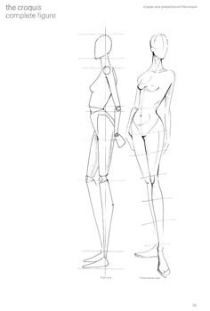 a drawing of two female mannequins standing next to each other