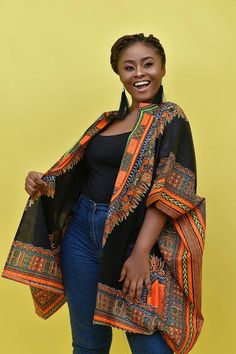 Oversized Dashiki Kimono, Black Dashiki Kimono, African Print Kimono, African Poncho, African Clothing For Women, Free Size Kimono, Kimono, African Poncho, Ankara Poncho, African Blazer, Dashiki Dress, Ankara Plus Size, Orange Kimono   ✨✨Step out in confidence with this uniquely designed Ankara Plus Size Ankara, Orange Kimono, African Print Kimono, African Kaftan, Couple Matching Outfits, Dashiki Dress, Mode Kimono, Ankara Skirt, Ankara Dresses