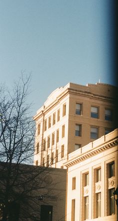 the building is white and brown in color