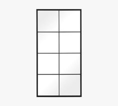 a black and white window with four panes