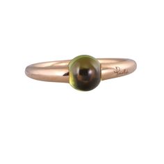 18k gold Pomellato ring with peridot, ~ Just purchased inventory from a high end boutique store in Europe. All jewelry is brand new/store samples, with tags ~ DESIGNER: Pomellato MATERIAL: 18k Gold GEMSTONES: Peridot DIMENSIONS: Ring size 5.5, top is 6.5mm wide. MARKED/TESTED: Pomellato, Italian mark, 750. WEIGHT: 3.4 grams CONDITION: New/Store Sample Peridot Ring Gold, Gold Peridot Ring, Pomellato Ring, High End Boutique, Boutique Store, Tiny Things, Boutique Stores, Peridot Ring, Gold Rings