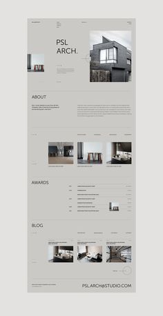 the website design for an architectural firm