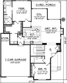 the first floor plan for this house