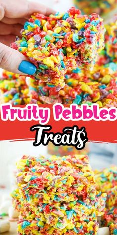 fruity pebbles treats are the perfect treat for kids to make and eat