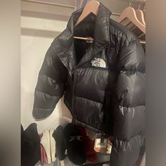 North Face Puffer Jacket (Serious Inquiries Only!!) Nuptse Short Jacket, North Face Puffer Jacket, Coats Women, Black North Face, The North Face Jackets, North Face Jackets, North Face Jacket, Short Jacket, Puffer Jacket