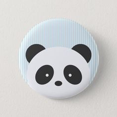 a button with a panda face on it