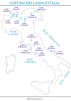 a map that shows the locations of different towns in italy and where they are located