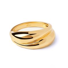 Attract attention when you wear this bold and luxe gold-plated bypass ring from PDPAOLA™ at Zales. Created in sterling silver with 18K gold plate Polished ribbons widen and narrow in a bypass design. This ring is available in select sizes only and cannot be resized after purchase. Bypass Ring, Insta Inspo, Stone Settings, Ring Designs, Fashion Rings, Sterling Silver Rings, 18k Gold, Jewelry Rings, Ring Size