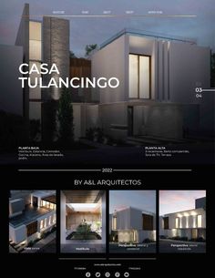 an image of a website design for a real estate in costa rica, italy with the words casa tulancino on it