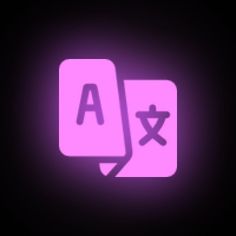 a purple icon with the letter a and an x on it's left side