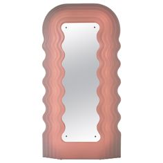 an unusual shaped mirror is shown against a white background