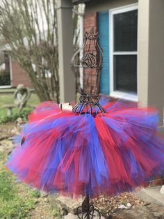 "This listing includes a red and blue dual length tutu for waist sizes up to 35\" to 45\" as well as it can be made larger if interested contact me for a special listing. Other colors also available. Tutu pictured is the 13-18\" length range with a longest layer of 18\" and top layer of 13\". Tutu is made with a royal blue ribbon tied waist and also comes with a gold glitter bow clip. Thank you for shopping with Princess Tutus Boutique. If you have any questions please feel free to convo us at a Maternity Tutu, Bachelorette Tutu, Adult Tulle Skirt, Gold Glitter Bow, Black Tutu, Princess Tutu, Bow Clip, Glitter Bow, 25 May