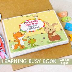 the learning busy book is open and ready to be used as a children's activity