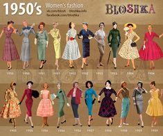 1950 Women, Áo Blu, 1950s Fashion Women, Fashion Through The Decades, Decades Fashion, Fashion 1950, 1950’s Fashion, Fashion 50s