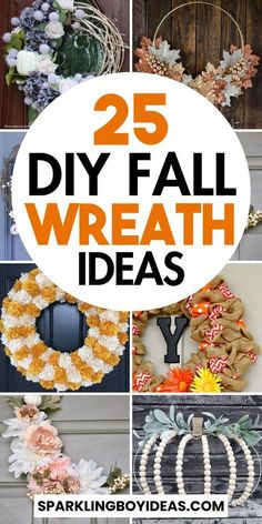 25 diy fall wreath ideas that are easy to make and great for the front door