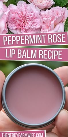 Here's how to turn roses into a homemade lip balm that's naturally flavored with peppermint essential oil!