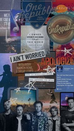 collage of various images with the words, i am not worried about apoloizing them