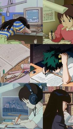 Stady Vibe Wallpaper, Study Aesthetic Cartoon, Manga Studying, Study Art Anime, Anime Study, Academic Validation, Ghibli Art, Study Motivation Inspiration, Study Aesthetic