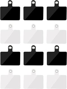 black and white clippings with blank tags for labels or tags to put on