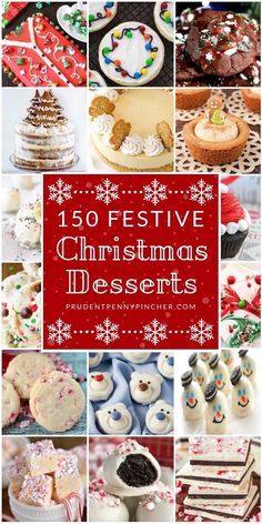 christmas desserts with the words festive christmas desserts