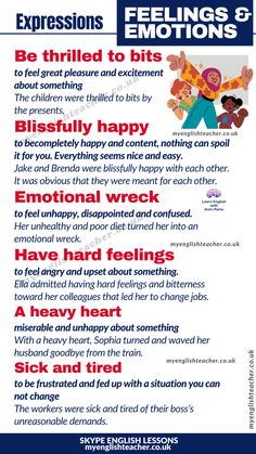 a poster with the words feelings and emotions