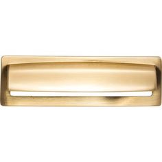 a brass door handle on a white background