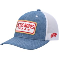 Bring home authentic western style with this Cactus Ropes hat. The mid crown of this HOOey hat provides a casual fit that's fully adjustable thanks to the snapback closure. Finished with breezy mesh panels, this cap keeps you cool throughout the day. Country Style Trucker Hat With Flat Bill For Rodeo, Western Style Adjustable Baseball Cap For Country Events, Western Style Adjustable Baseball Cap With Curved Brim, Adjustable Rodeo Cap, Casual Flat Brim Baseball Cap For Rodeo, Western Style Adjustable Baseball Cap With Flat Brim, Adjustable Curved Brim Baseball Cap For Outdoor Events, Adjustable Western Snapback Hat With Curved Brim, Western Style Adjustable Snapback Hat With Curved Brim