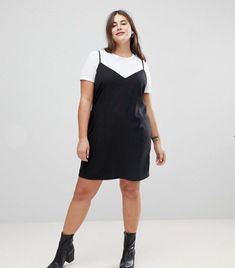 Fashion Inspo Casual, Slip Dress Outfit, Cami Slip Dress, Plus Size Fall Fashion, Look Plus Size, Fashion Blogger Style, Curvy Outfits, Look Plus