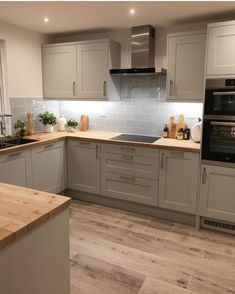 the kitchen is clean and ready for us to use in its new owner's home